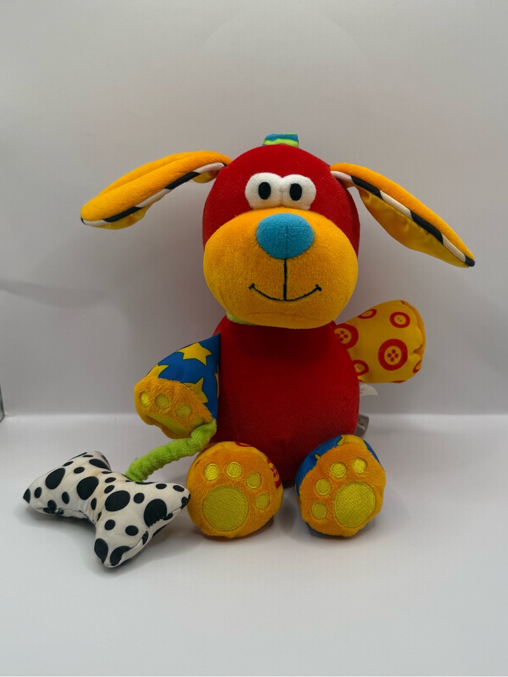 Rare HTF Vintage Lamaze play and Grow Pupsqueak Dog Toy Stuffed Animal